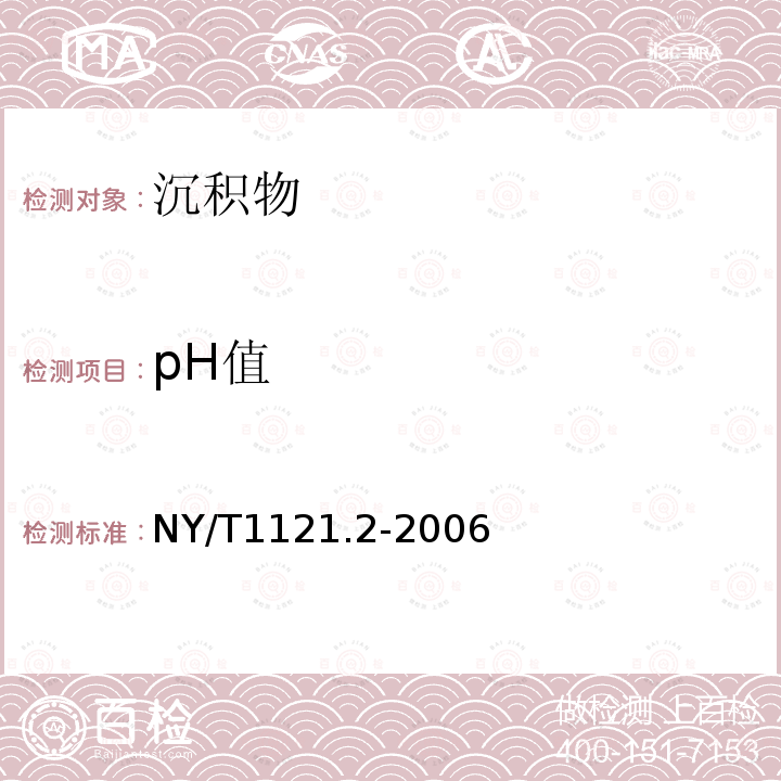 pH值 土壤检测　第2部分：土壤pH的测定