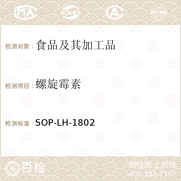 螺旋霉素 动物源性食品中多种药物残留的筛查方法—液相色谱-高分辨质谱法