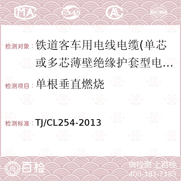 单根垂直燃烧 铁道客车用电线电缆(单芯或多芯薄壁绝缘护套型电缆EN50306-3)