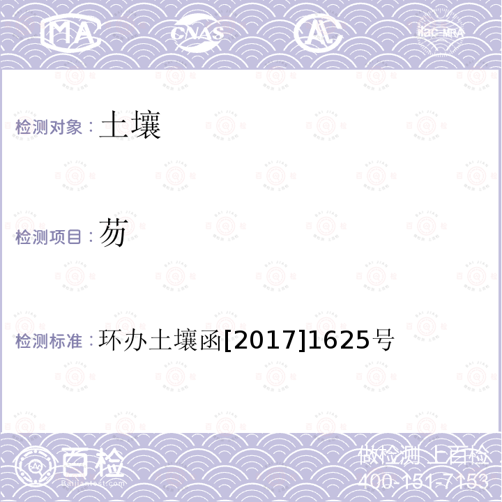 芴 全国土壤污染状况详查土壤样品分析测试方法技术规定 第二部分 土壤样品有机污染物分析测试方法 1-1 气相色谱-质谱法