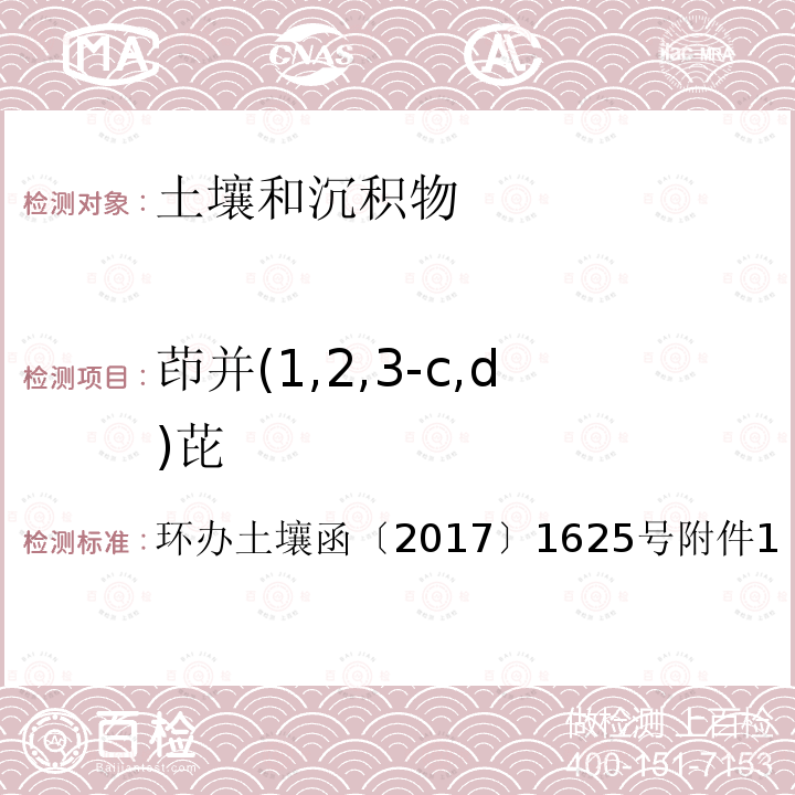 茚并(1,2,3-c,d)芘 全国土壤污染状况详查土壤样品分析测试方法技术规定第二部分 1