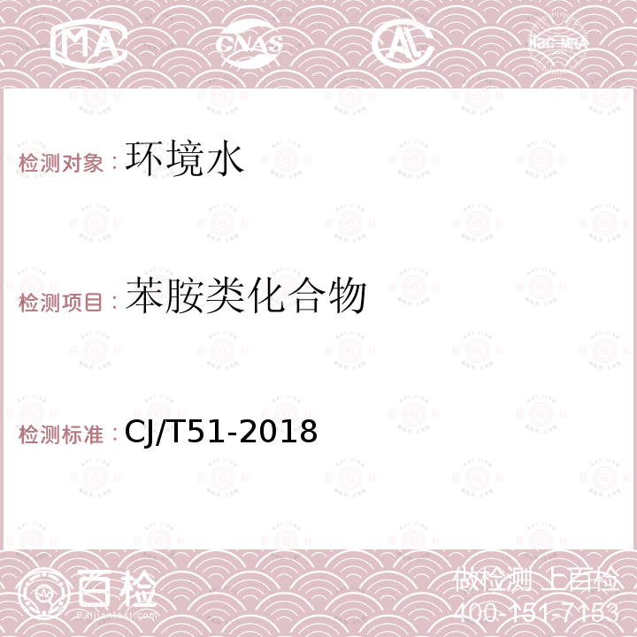 苯胺类化合物 城镇污水水质标准检验方法 34 苯胺类的测定 偶氮分光光度法