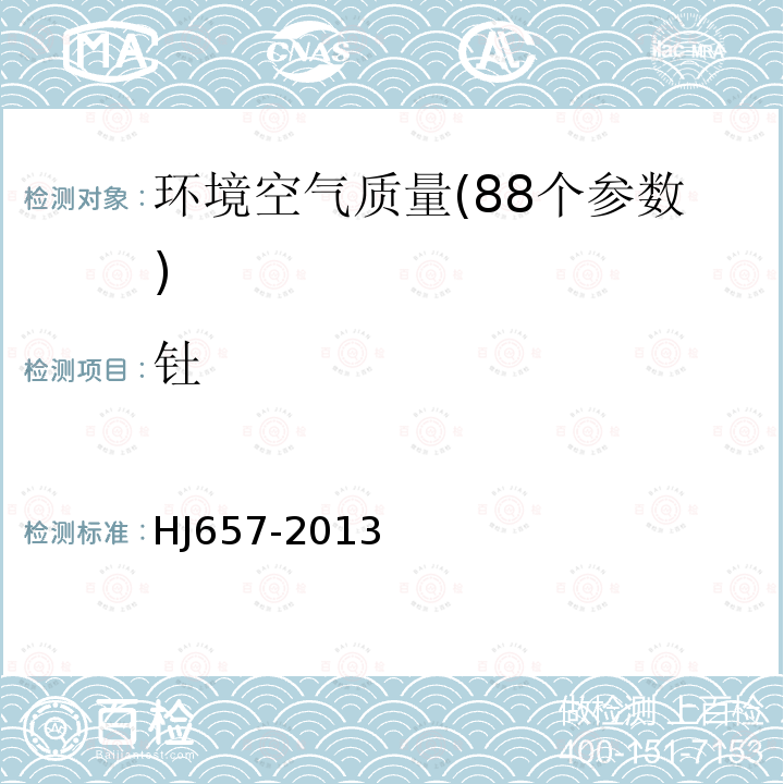 钍 空气和废气 颗粒物中铅等金属元素的测定　电感耦合等离子体质谱法