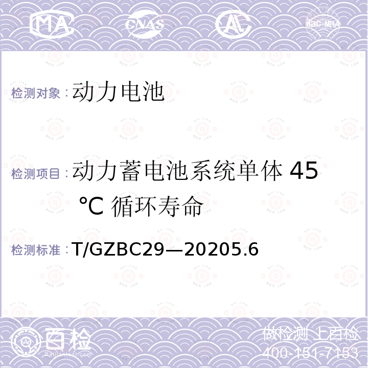 动力蓄电池系统单体 45 ℃ 循环寿命 亚热带湿热气候环境下的纯电动乘用车技术规范及第1号修改单