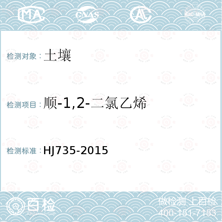 順-1,2-二氯乙烯 土壤和沉積物 揮發性鹵代烴的測定 吹掃捕集/氣相色譜-質譜法