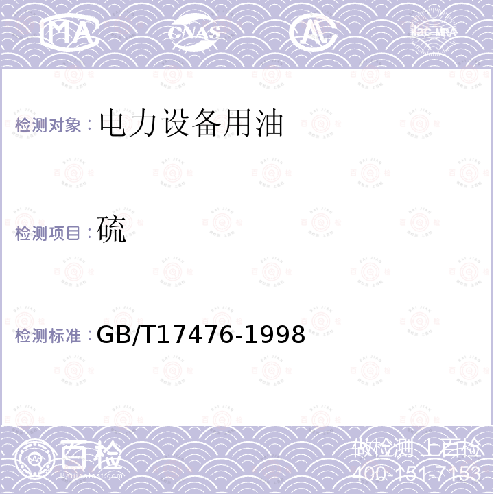 硫 使用过的润滑油中添加剂元素、磨损金属和污染物以及基础油中某些元素测定法(电感耦合等离子体发射光谱法)