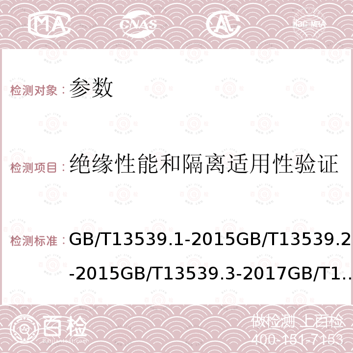 绝缘性能和隔离适用性验证 低压熔断器 第1部分：基本要求 第2部分：专职人员使用的熔断器的补充要求（主要用于工业的熔断器） 第3部分：非熟练人员使用的熔断器的补充要求（主要用于家用和类似用途的熔断器） 第4部分：半导体器件保护用熔断器的补充要求 第5部分 低压熔断器应用指南 第6部分：太阳能光伏系统保护用熔断体的补充要求