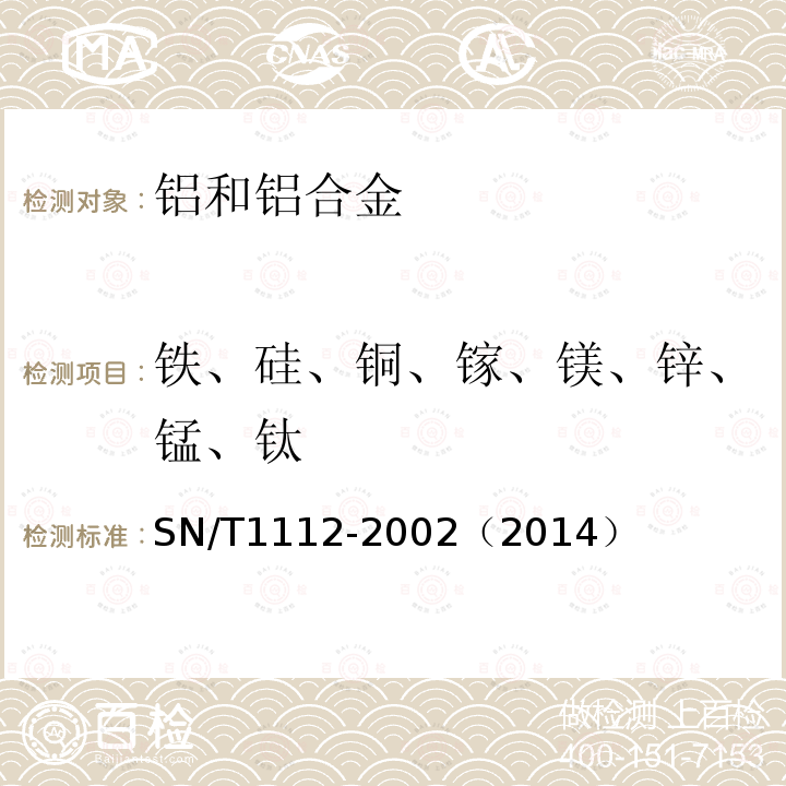 铁、硅、铜、镓、镁、锌、锰、钛 铝锭中化学成分的测定 电感耦合等离子体原子发射光谱(ICP-AES)法