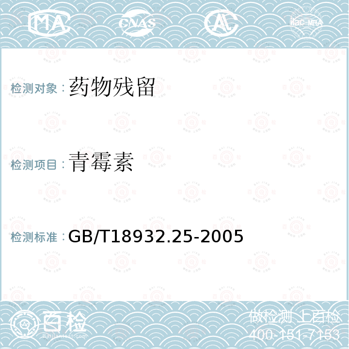 青霉素 蜂蜜中青霉素G、青霉素V、乙氧萘青霉素、苯唑青霉素、邻氯青霉素、双氰青霉素残留量的测定方法液相色谱-串联质谱法