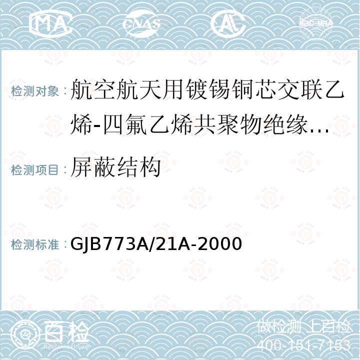 屏蔽结构 航空航天用镀锡铜芯交联乙烯-四氟乙烯共聚物绝缘轻型电线电缆详细规范