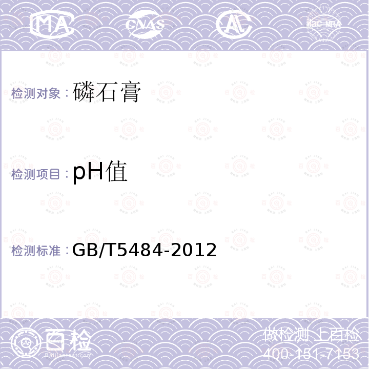 pH值 石膏化学分析方法 第25章