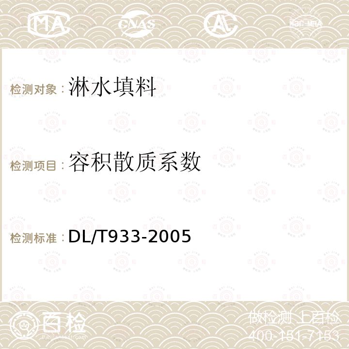 容积散质系数 冷却塔淋水填料、除水器、喷溅装置性能试验方法