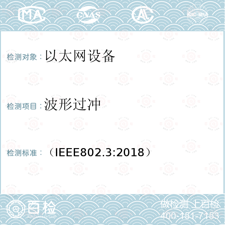 波形过冲 IEEE 以太网标准