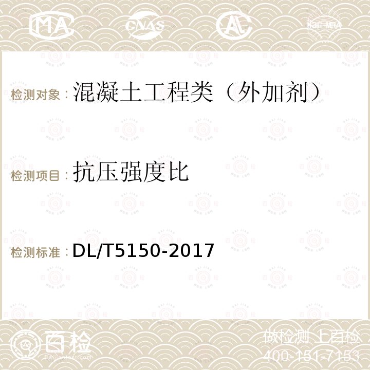 抗压强度比 水工混凝土试验规程 4.2 混凝土立方体抗压强度试验