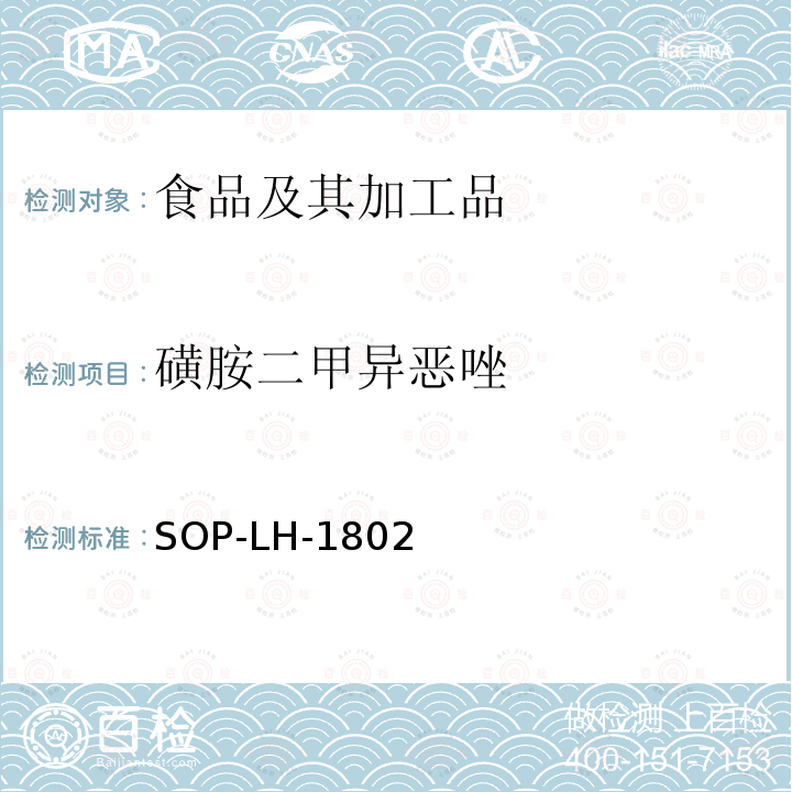 磺胺二甲异恶唑 动物源性食品中多种药物残留的筛查方法—液相色谱-高分辨质谱法