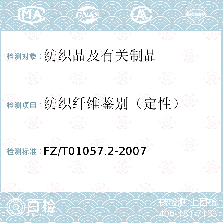 紡織纖維鑒別（定性） 紡織纖維鑒別試驗方法 第2部分：燃燒法