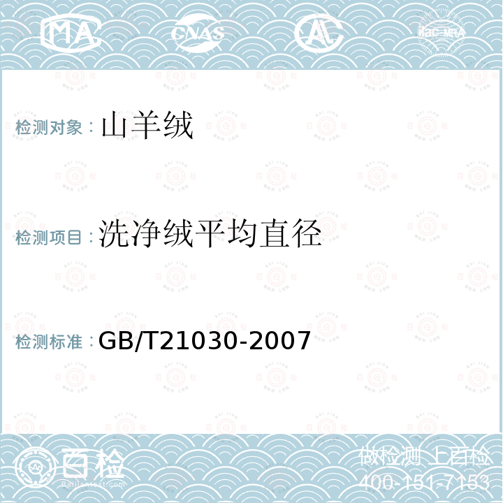 洗净绒平均直径 GB/T 21030-2007 羊毛及其他动物纤维平均直径与分布试验方法 纤维直径光学分析仪法