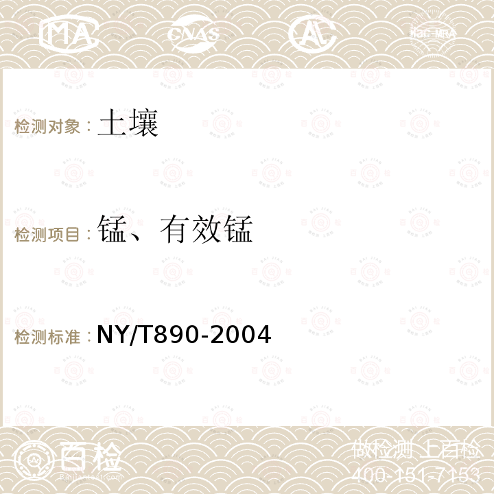 锰、有效锰 土壤有效态锌、锰、铁、铜含量的测定二乙三胺五乙酸（DTPA）浸提法