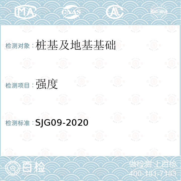 强度 JG 09-2020 深圳市建筑基桩检测规程 10