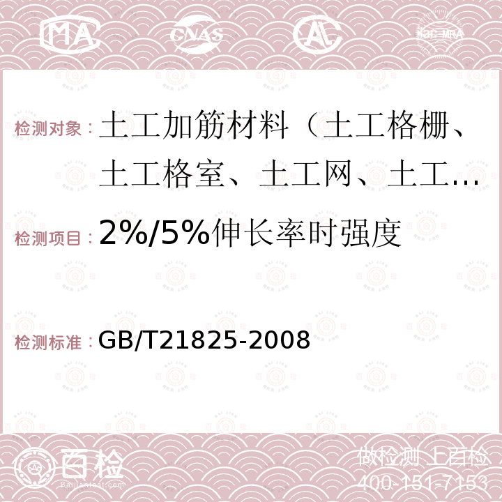 2%/5%伸长率时强度 GB/T 21825-2008 玻璃纤维土工格栅