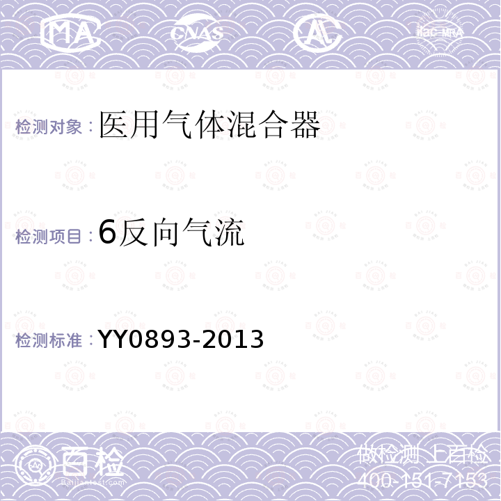 6反向气流 YY/T 0893-2013 【强改推】医用气体混合器独立气体混合器