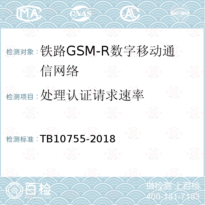 处理认证请求速率 高速铁路通信工程施工质量验收标准