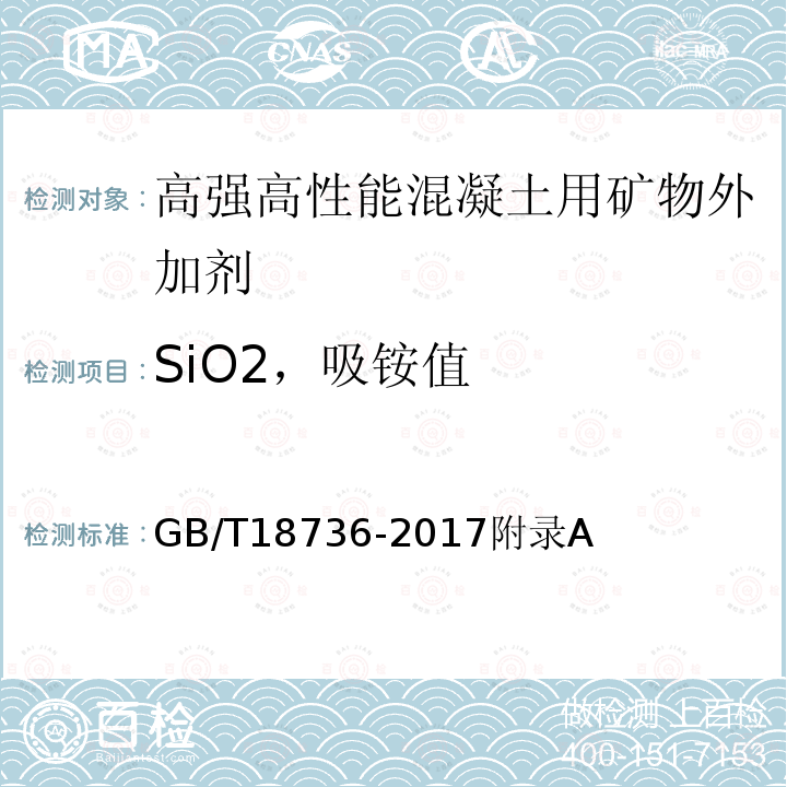 SiO2，吸铵值 高强高性能混凝土用矿物外加剂