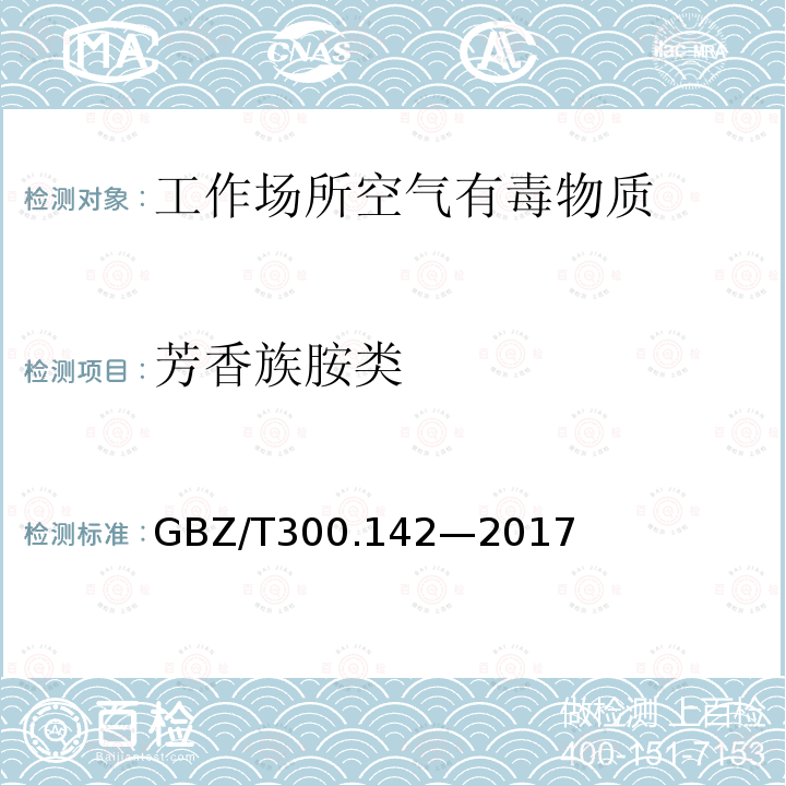 芳香族胺类 工作场所空气有毒物质测定 第142部分：三氯苯胺