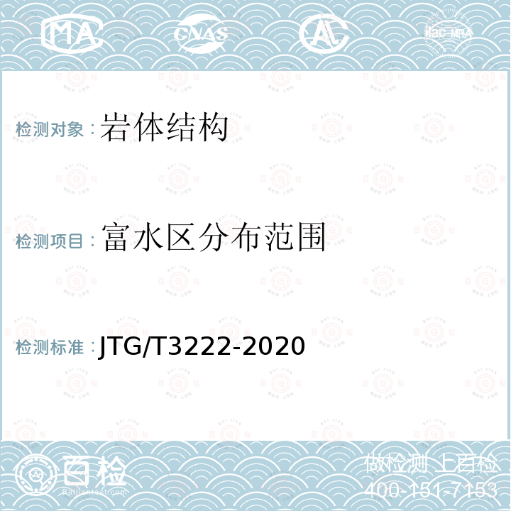 富水区分布范围 JTG/T 3222-2020 公路工程物探规程