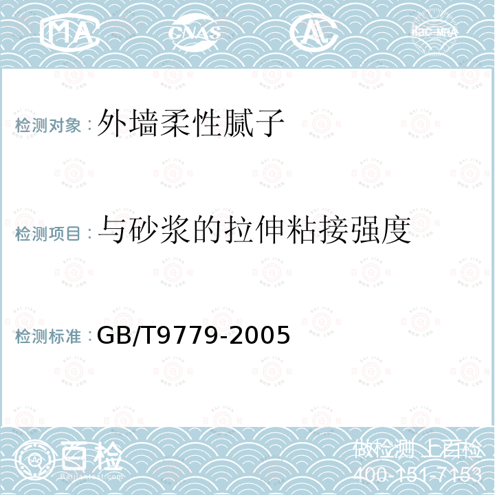 与砂浆的拉伸粘接强度 复层建筑涂料