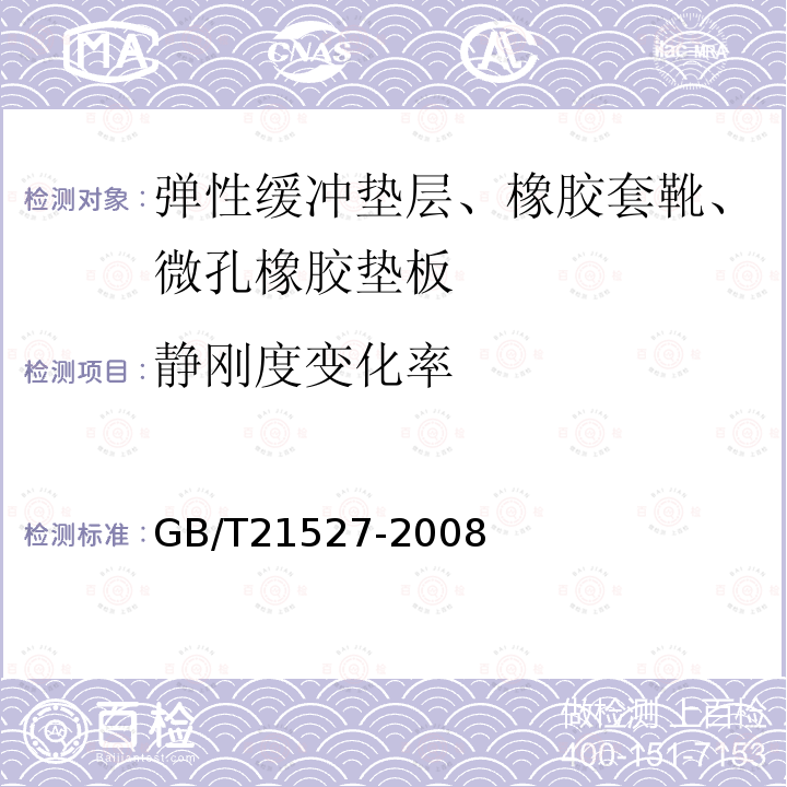 静刚度变化率 轨道交通扣件系统弹性垫板 附录C