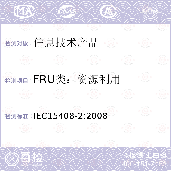 FRU类：资源利用 IEC 15408-2:2008 信息技术 安全技术 信息安全评估准则 第二部分：安全功能组件