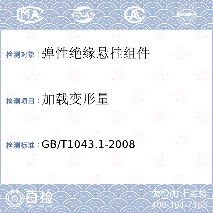 加载变形量 塑料.简支梁冲击性能的测定.第1部分:非仪器化冲击试验