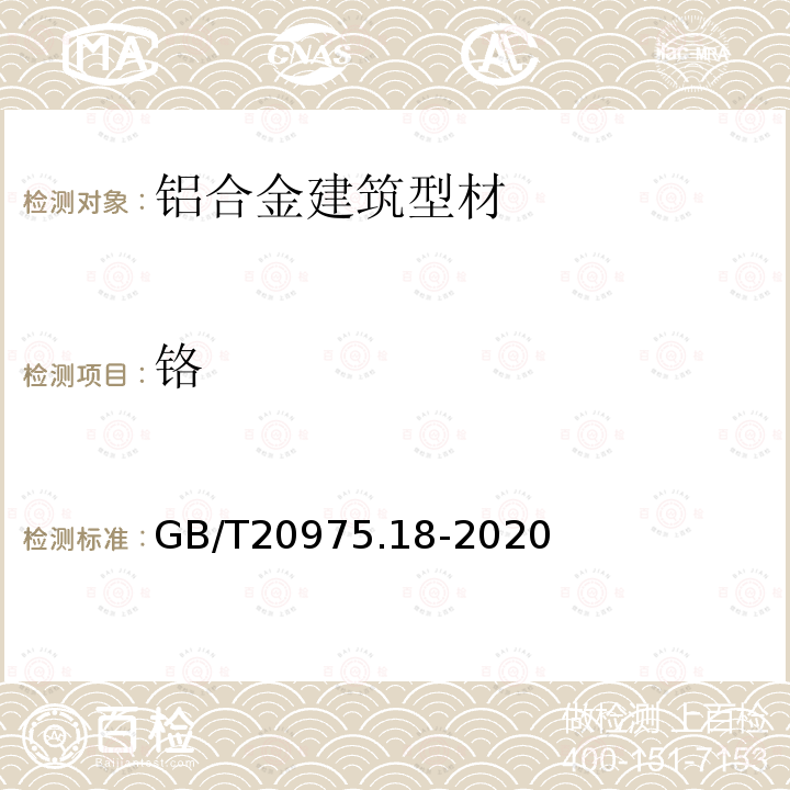 铬 铝及铝合金化学分析方法.第18部分:铬含量的测定