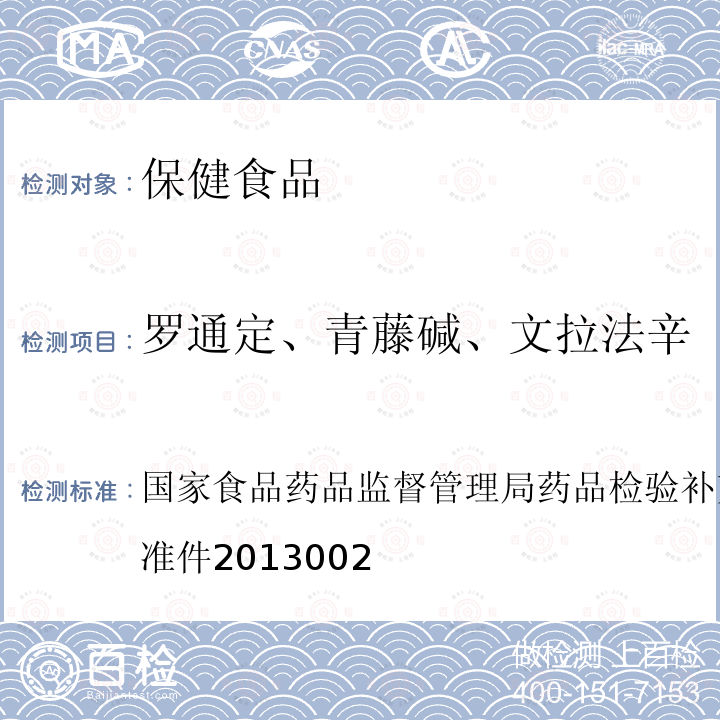 罗通定、青藤碱、文拉法辛 改善睡眠类中成药及保健食品中非法添加罗通定、青藤碱、文拉法辛补充检验方法