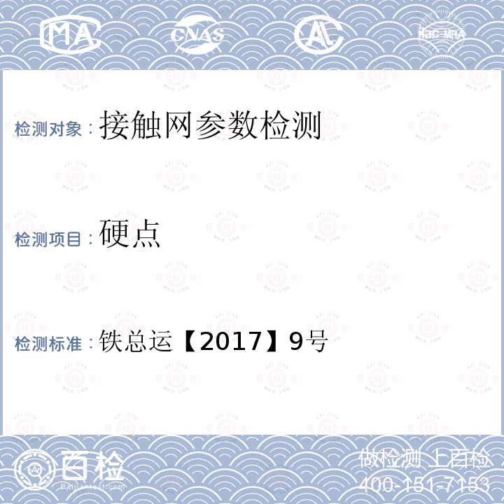 硬点 铁总运【2017】9号 普速铁路接触网运行维修规则