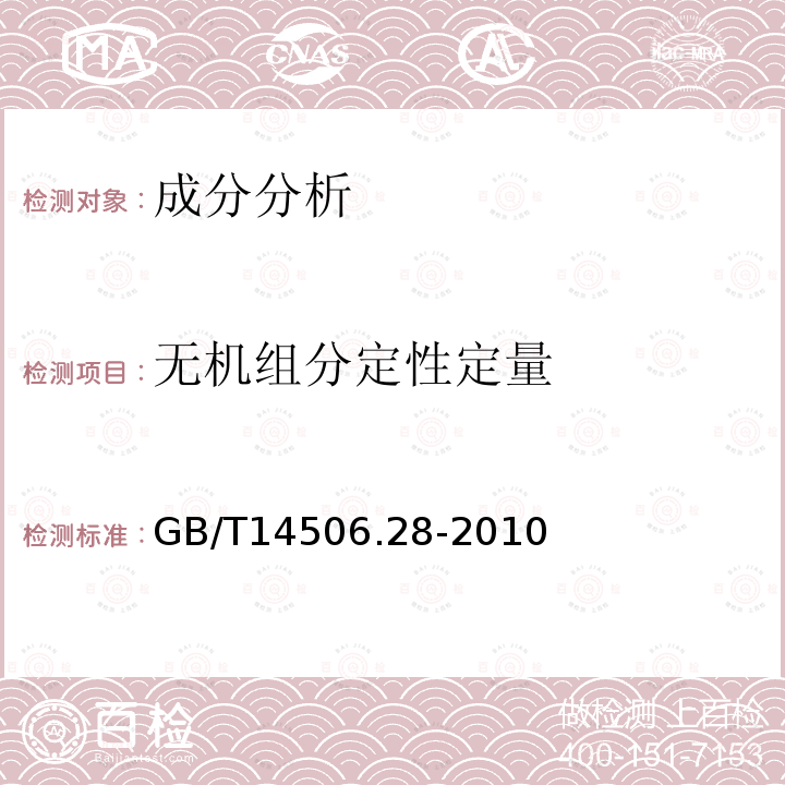 无机组分定性定量 硅酸盐岩石化学分析方法 第28部分：16个主次成分量测定