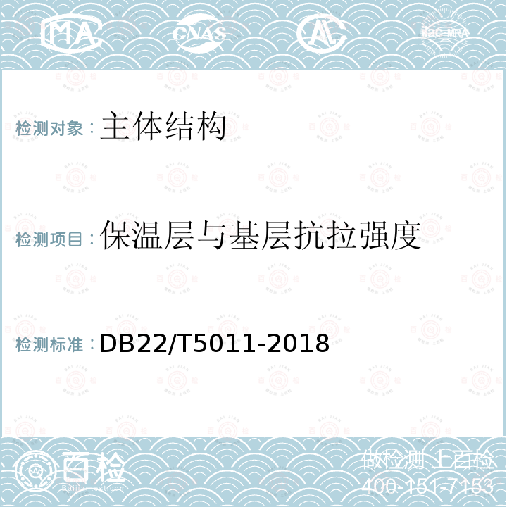 保温层与基层抗拉强度 DB22/T 5011-2018 模塑聚苯乙烯泡沫塑料板外墙外保温工程技术标准