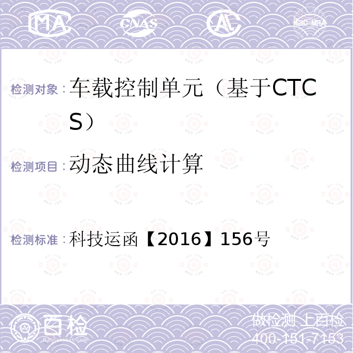 动态曲线计算 CTCS-3级自主化ATP车载设备和RBC测试案例修订方案