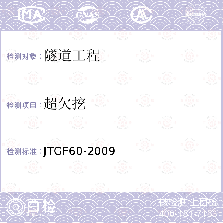 超欠挖 JTG F60-2009 公路隧道施工技术规范(附条文说明)