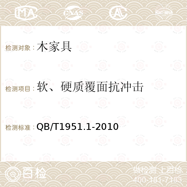 软、硬质覆面抗冲击 木家具 质量检验及质量评定