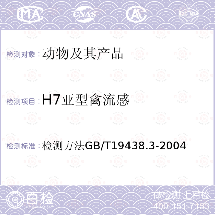 H7亚型禽流感 H7亚型禽流感病毒荧光RT-PCR