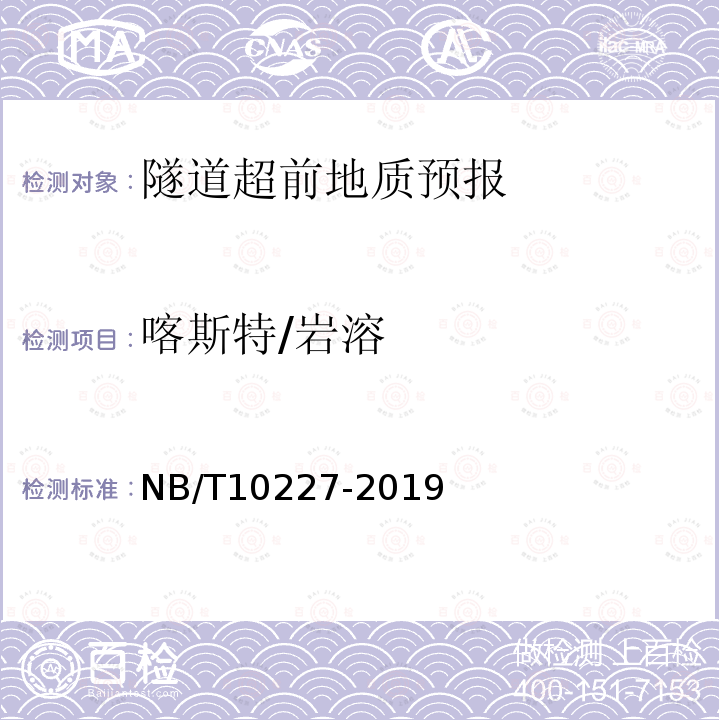 喀斯特/岩溶 NB/T 10227-2019 水电工程物探规范