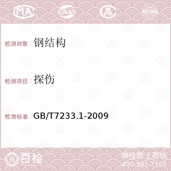 探伤 铸钢件 超声检测 第1部分：一般用途铸钢件 第A11条