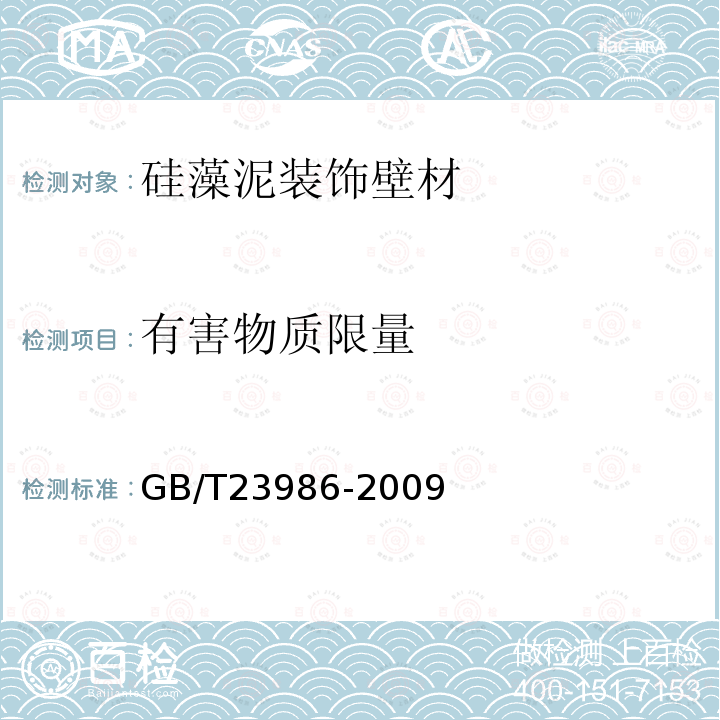 有害物质限量 色漆和清漆 挥发性有机化合物(VOC)含量的测定 气相色谱法