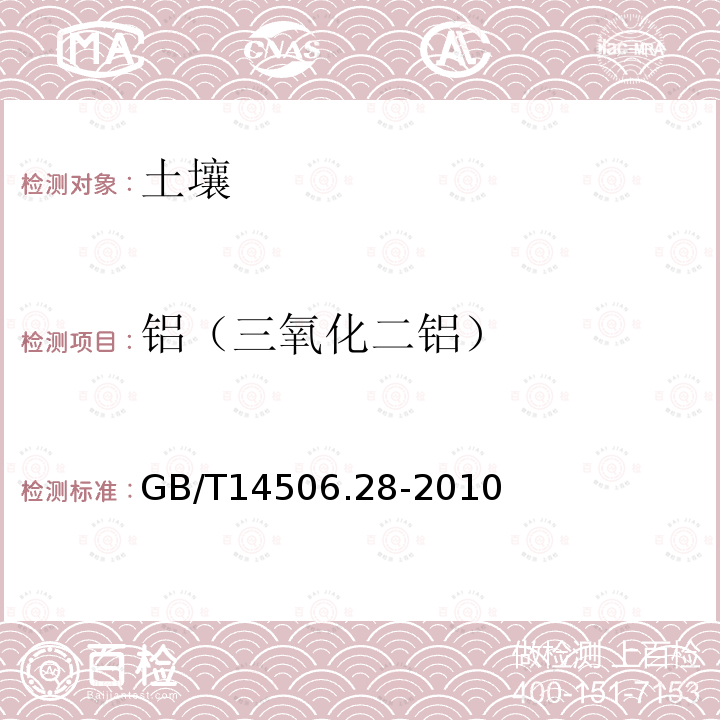 铝（三氧化二铝） 硅酸盐岩石化学分析方法 第28部分：16个主次成分量测定