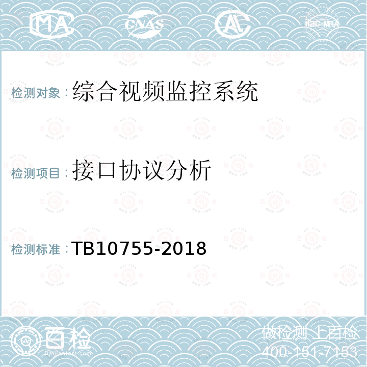 接口协议分析 高速铁路通信工程施工质量验收标准