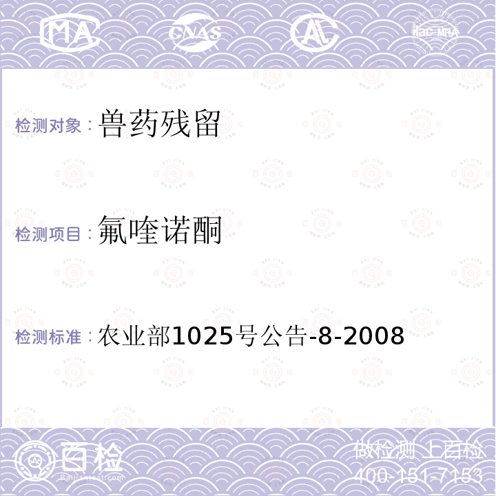 氟喹诺酮 动物性食品中氟喹诺酮类药物残留检测 酶联免疫吸附法