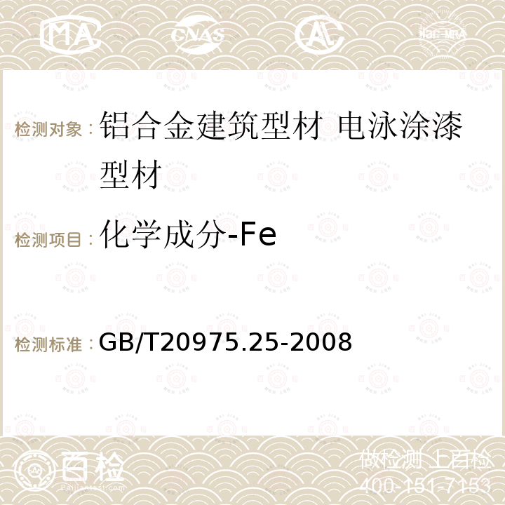 化学成分-Fe 铝及铝合金化学分析方法 第25部分 电感耦合等离子体原子发射光谱法