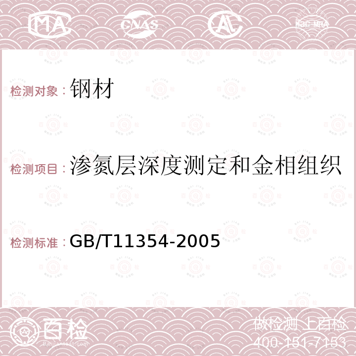 渗氮层深度测定和金相组织 钢铁零件 渗氮层深度测定和金相组织检验